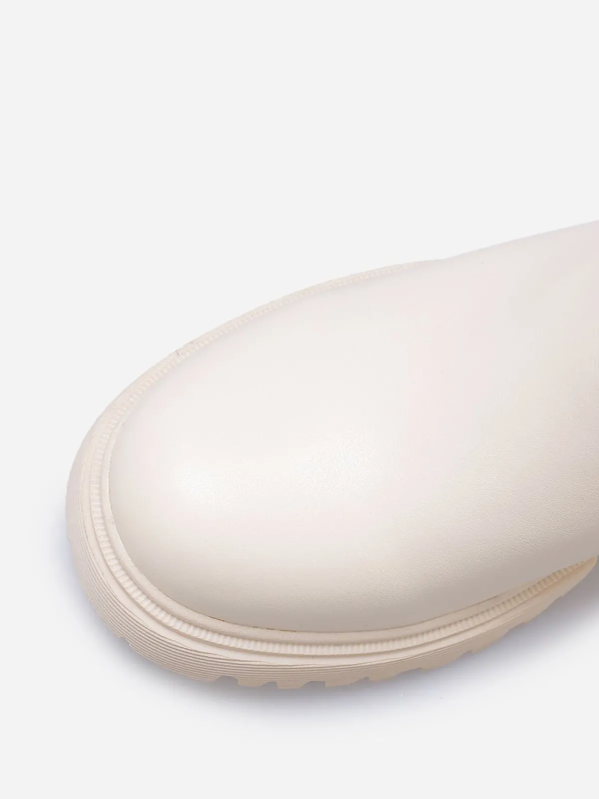 Outlet La Modeuse Chelsea à semelle crantée et texturée Beige