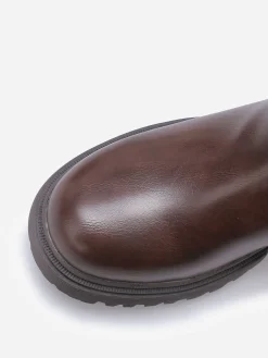 Hot La Modeuse Chelsea à semelle crantée et texturée Marron