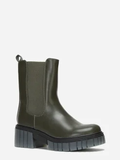 Clearance La Modeuse Chelsea à semelle crantée effet translucide Vert