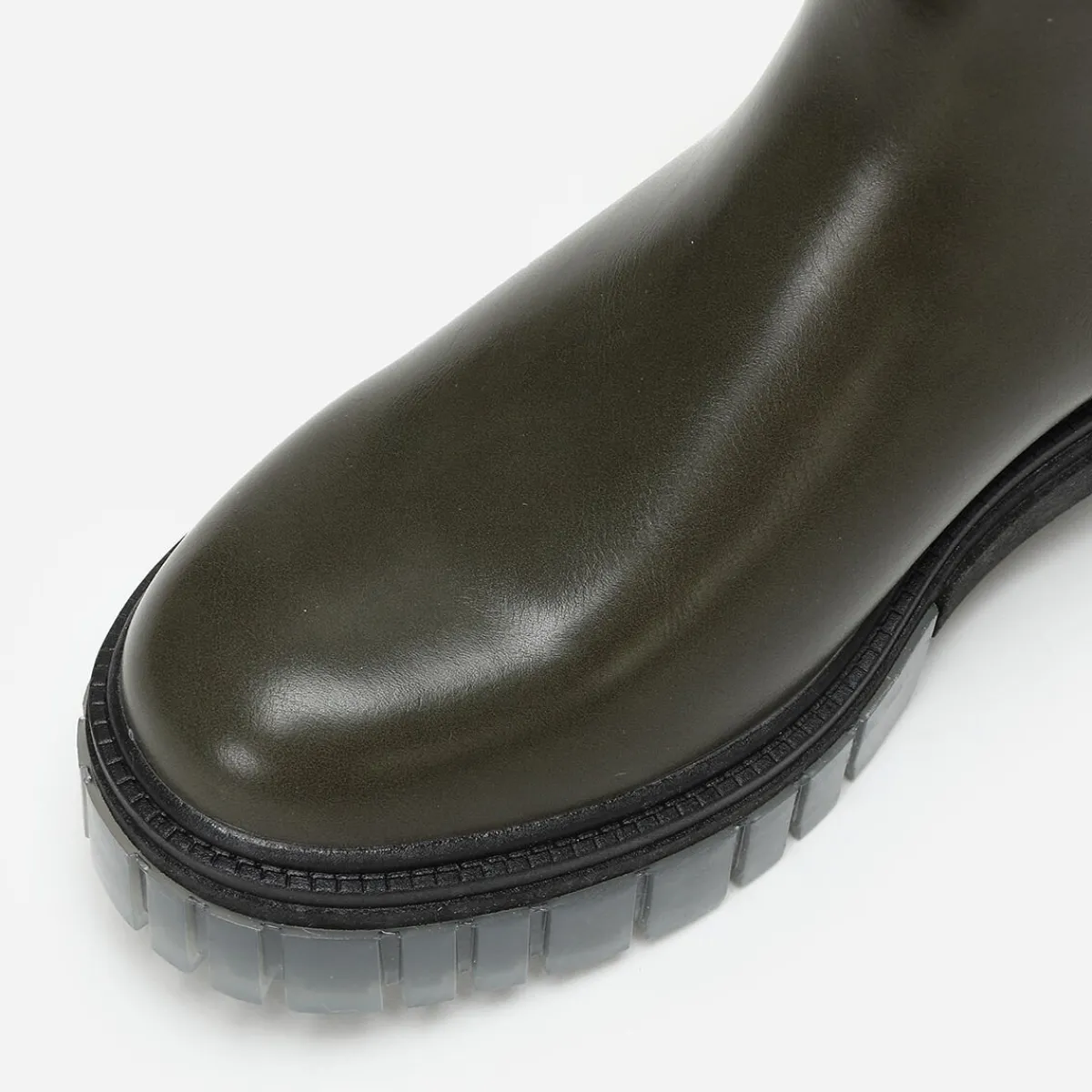 Clearance La Modeuse Chelsea à semelle crantée effet translucide Vert