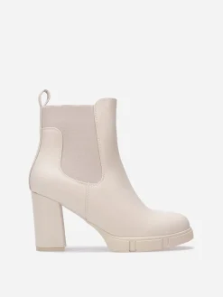 Best La Modeuse Chelsea à talon avec plateforme texturée Beige