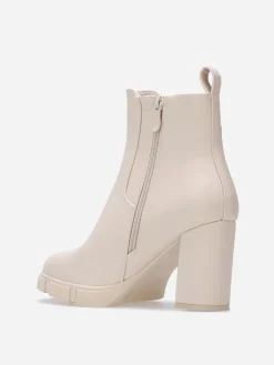 Best La Modeuse Chelsea à talon avec plateforme texturée Beige