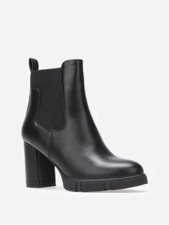 Online La Modeuse Chelsea à talon avec plateforme texturée Noir