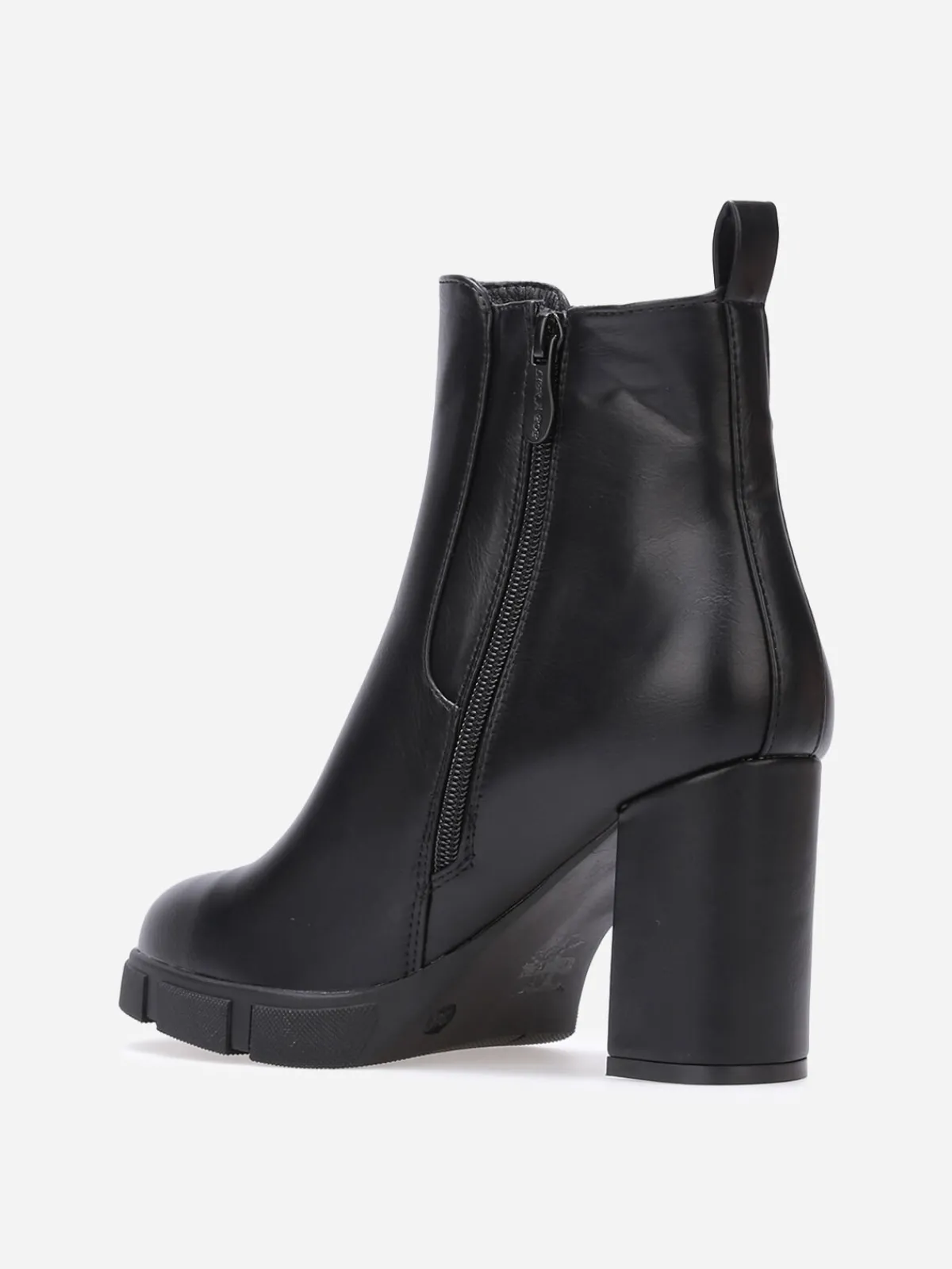 Online La Modeuse Chelsea à talon avec plateforme texturée Noir