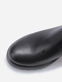 New La Modeuse Chelsea à talon avec zip décoratif Noir