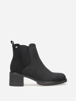 Discount La Modeuse Chelsea à talon bi-matières Noir