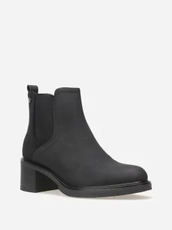 Discount La Modeuse Chelsea à talon bi-matières Noir