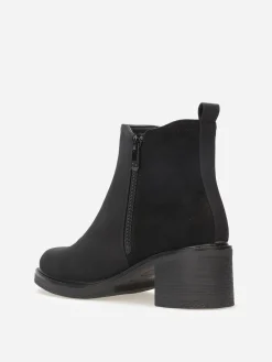 Discount La Modeuse Chelsea à talon bi-matières Noir