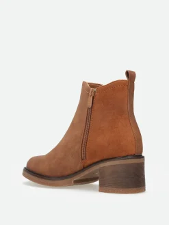 New La Modeuse Chelsea à talon bi-matières Camel