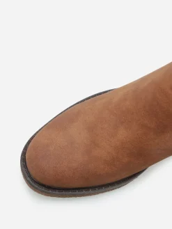 New La Modeuse Chelsea à talon bi-matières Camel