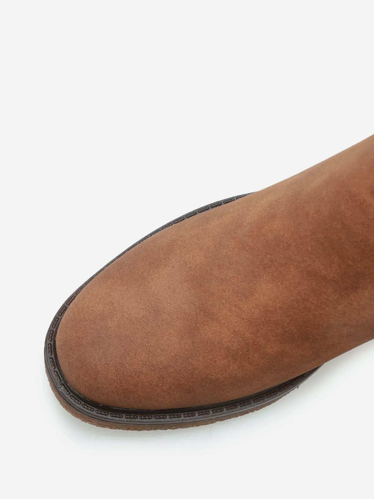 New La Modeuse Chelsea à talon bi-matières Camel