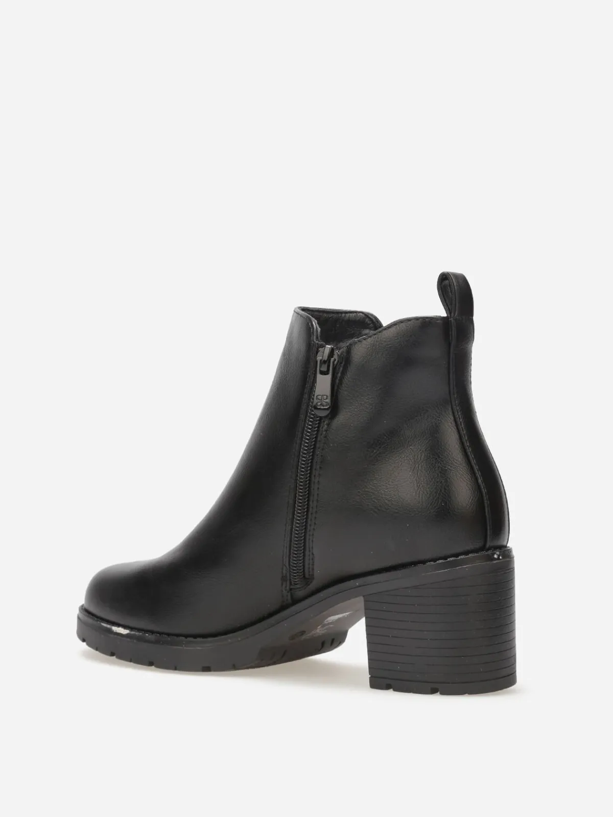 Outlet La Modeuse Chelsea à talon carré Noir