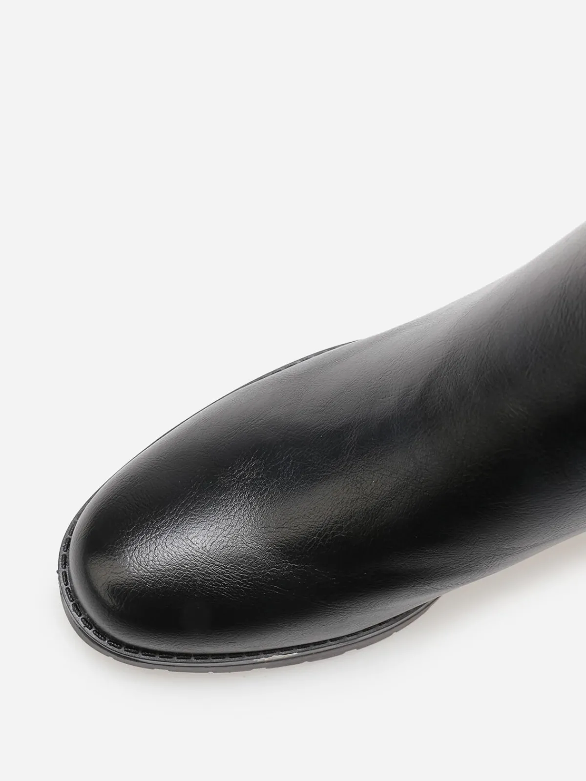 Outlet La Modeuse Chelsea à talon carré Noir