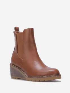 Sale La Modeuse Chelsea à talon compensé Camel