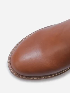 Sale La Modeuse Chelsea à talon compensé Camel