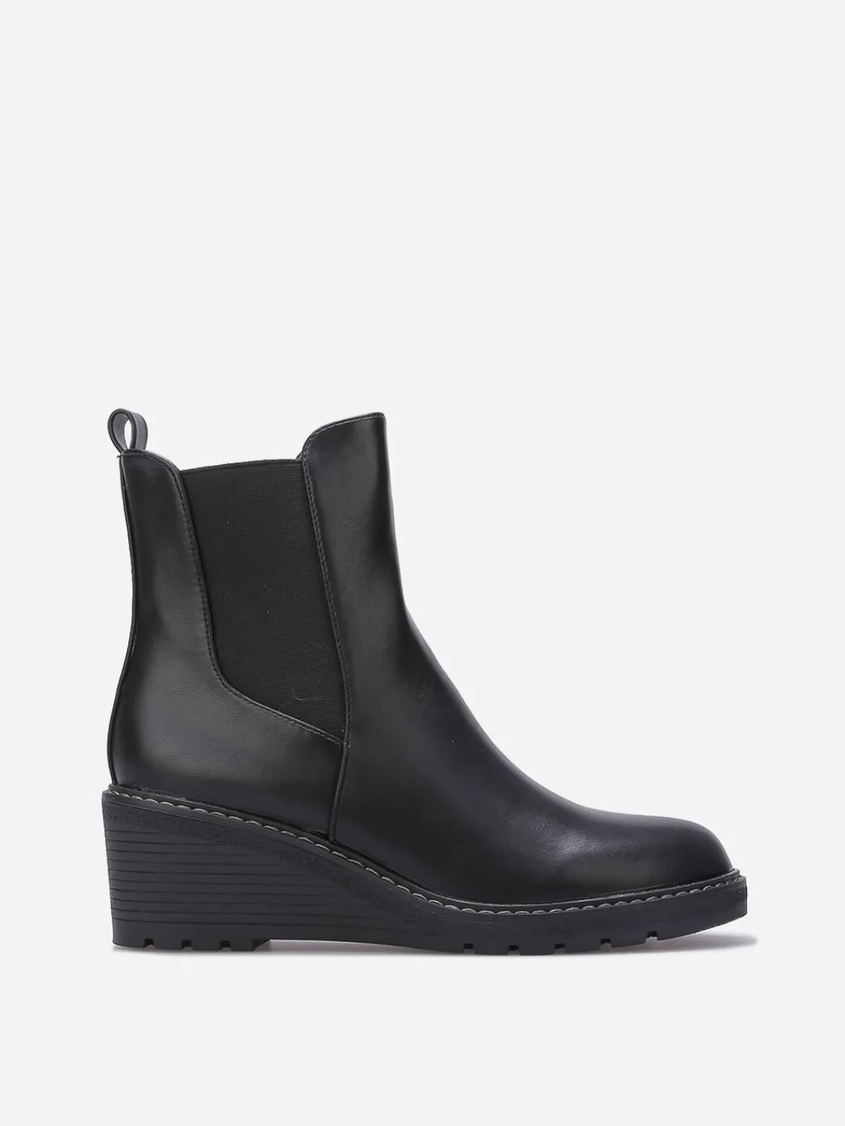 Best La Modeuse Chelsea à talon compensé Noir
