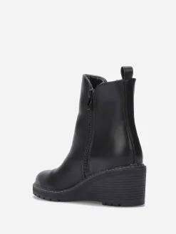 Best La Modeuse Chelsea à talon compensé Noir