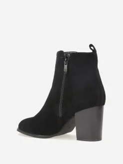 Discount La Modeuse Chelsea à talon en suédine Noir