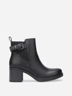 New La Modeuse Chelsea à talon et boucle métallique Noir