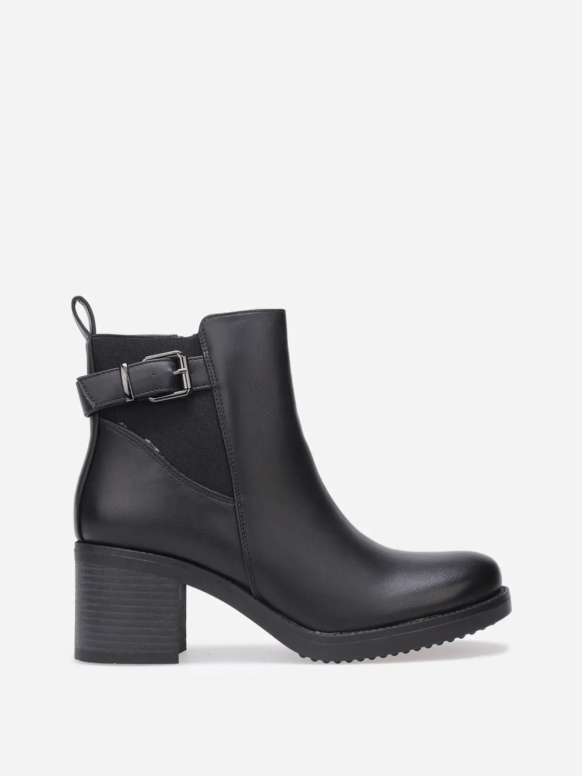 New La Modeuse Chelsea à talon et boucle métallique Noir