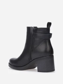 New La Modeuse Chelsea à talon et boucle métallique Noir