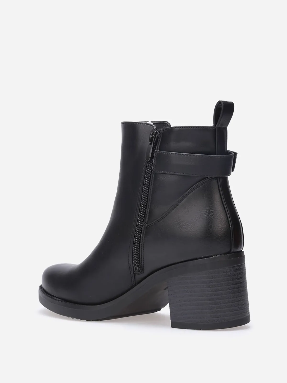 New La Modeuse Chelsea à talon et boucle métallique Noir