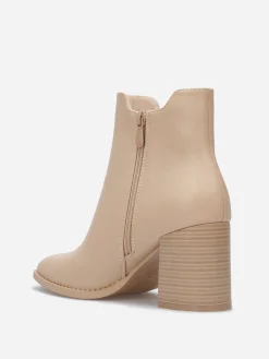 Discount La Modeuse Chelsea à talon et bout carrés Taupe