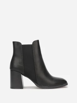 Clearance La Modeuse Chelsea à talon et bout carrés Noir