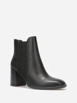 Clearance La Modeuse Chelsea à talon et bout carrés Noir
