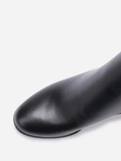 Clearance La Modeuse Chelsea à talon et détails dorés Noir