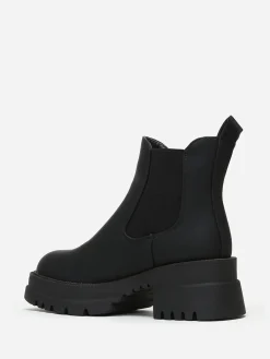Clearance La Modeuse Chelsea à talon et plateforme crantés Noir