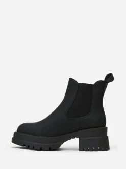 Clearance La Modeuse Chelsea à talon et plateforme crantés Noir