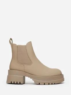 New La Modeuse Chelsea à talon et plateforme crantés Abricot