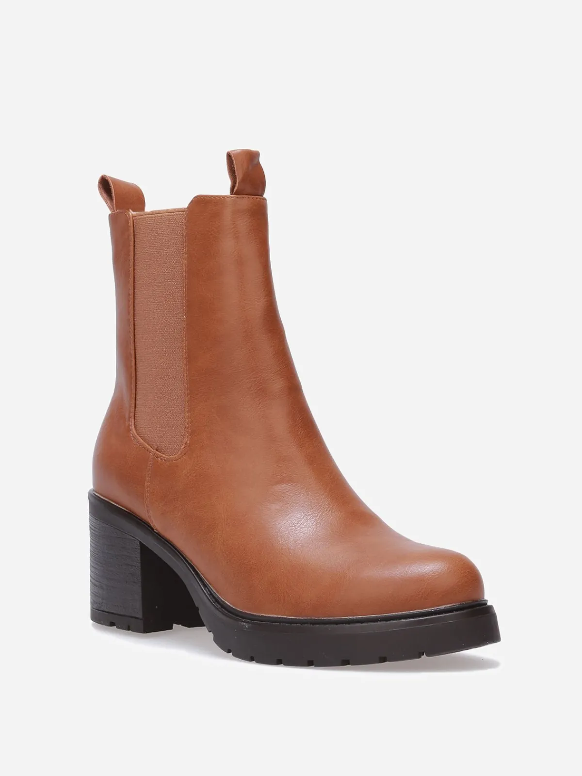 Hot La Modeuse Chelsea à talon et plateforme Camel