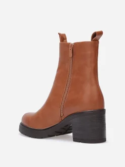 Hot La Modeuse Chelsea à talon et plateforme Camel