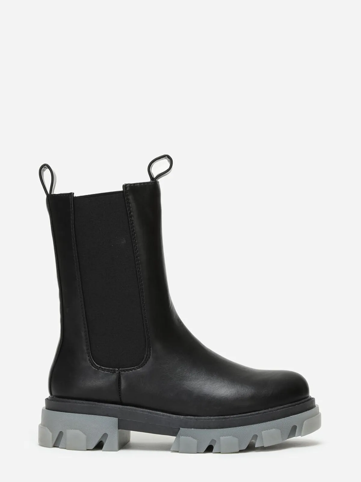 Outlet La Modeuse Chelsea avec semelle à effet translucide Noir