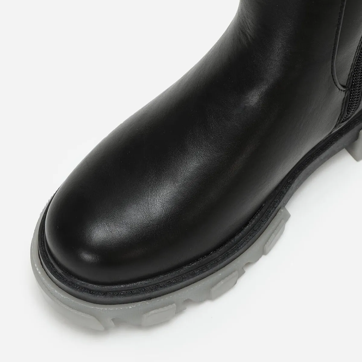 Outlet La Modeuse Chelsea avec semelle à effet translucide Noir
