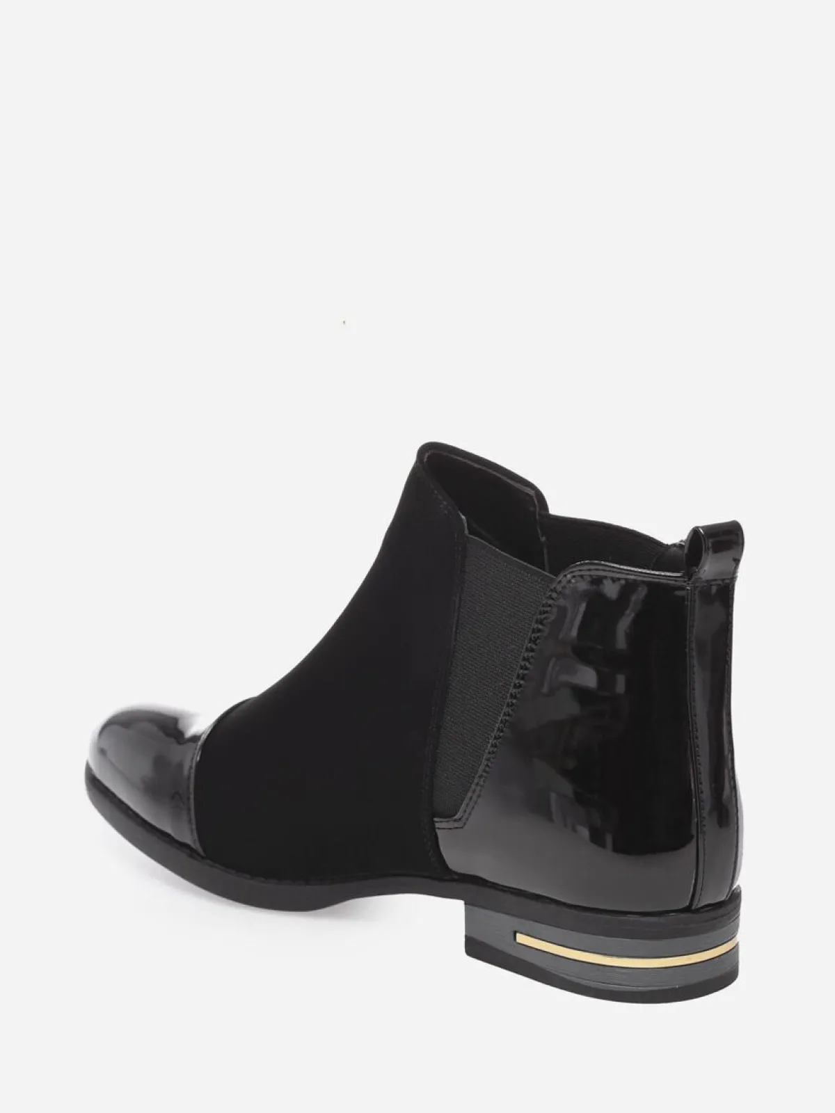 New La Modeuse Chelsea bi-matières à zip Noir