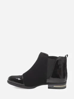 New La Modeuse Chelsea bi-matières à zip Noir