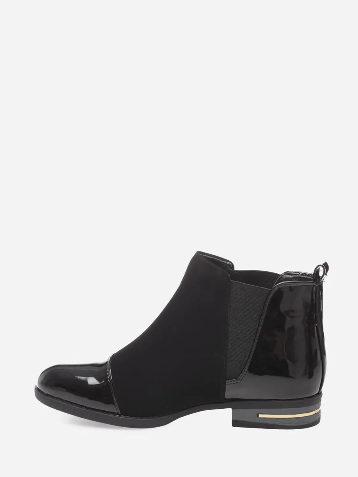 New La Modeuse Chelsea bi-matières à zip Noir