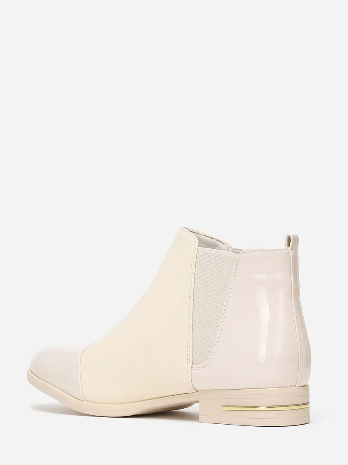 Clearance La Modeuse Chelsea bi-matières à zip Beige