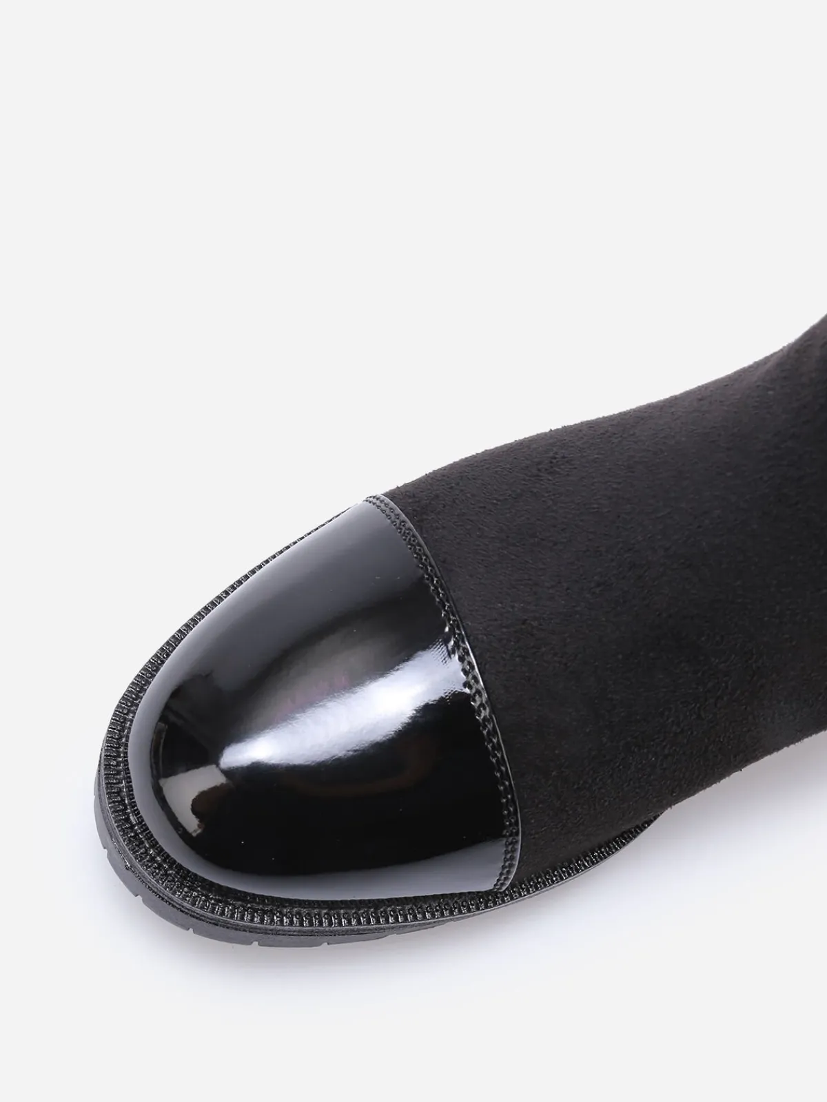 La Modeuse Chelsea bi-matières à zip décoratif Noir
