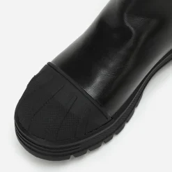 Clearance La Modeuse Chelsea crantées avec motifs en relief Noir