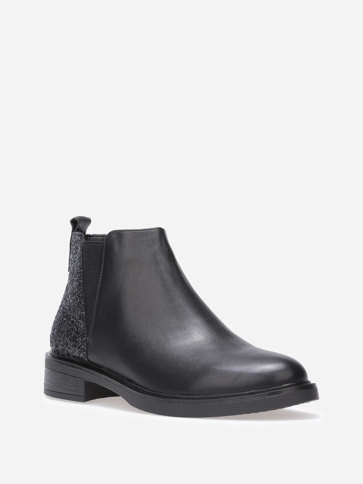 New La Modeuse Chelsea en simili à paillettes Noir