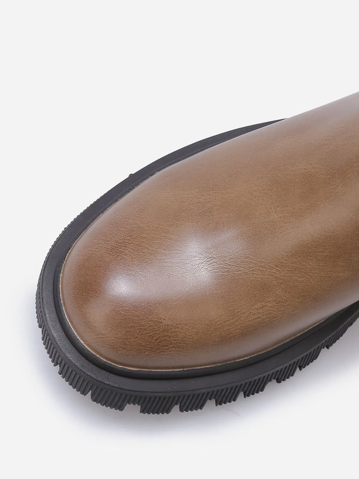 Online La Modeuse Chelsea hautes à semelle texturée Taupe