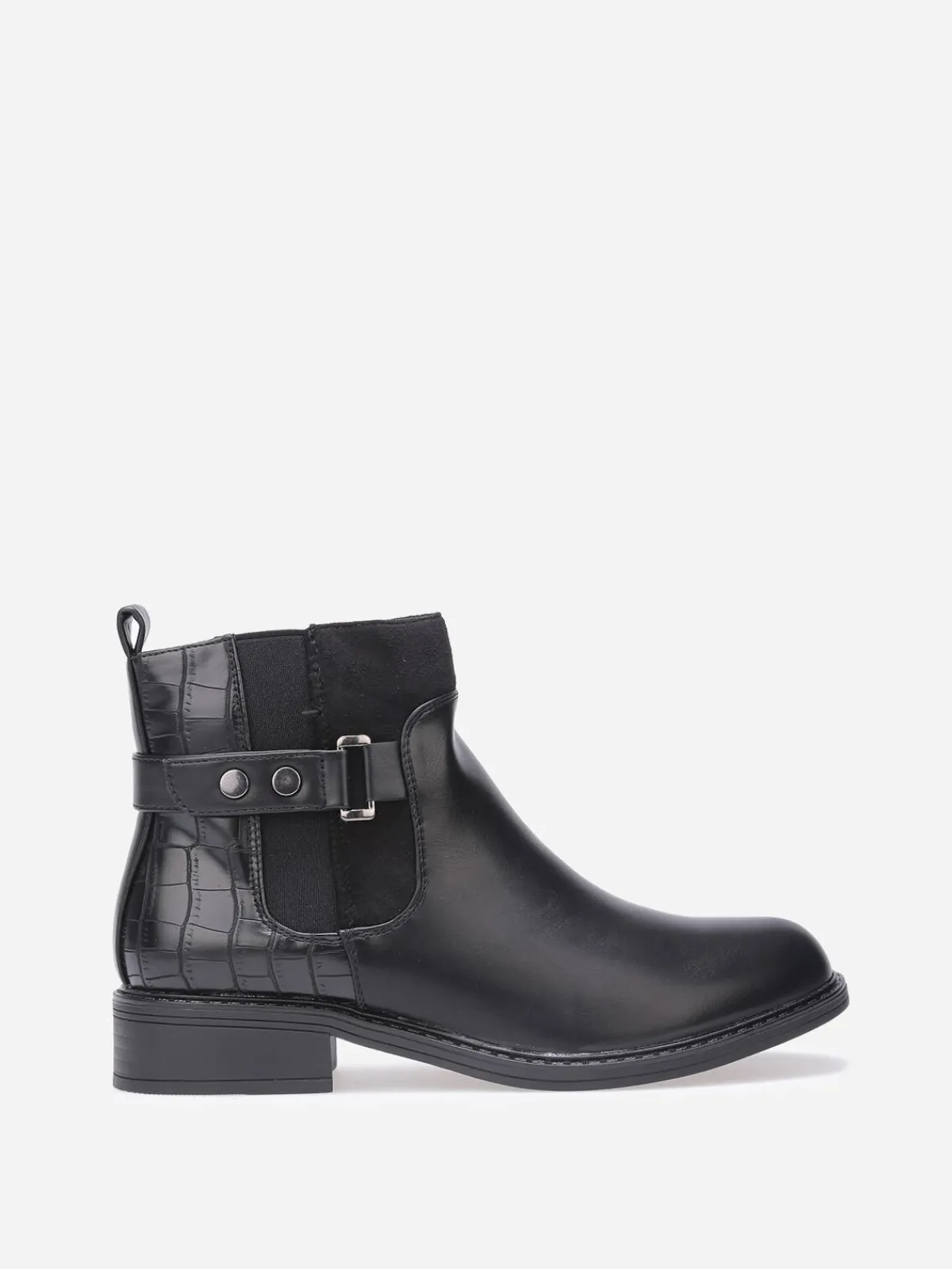 New La Modeuse Chelsea multi-matières à boucle métallique Noir