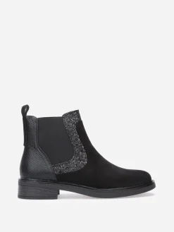 Sale La Modeuse Chelsea multi-matières à paillettes Noir