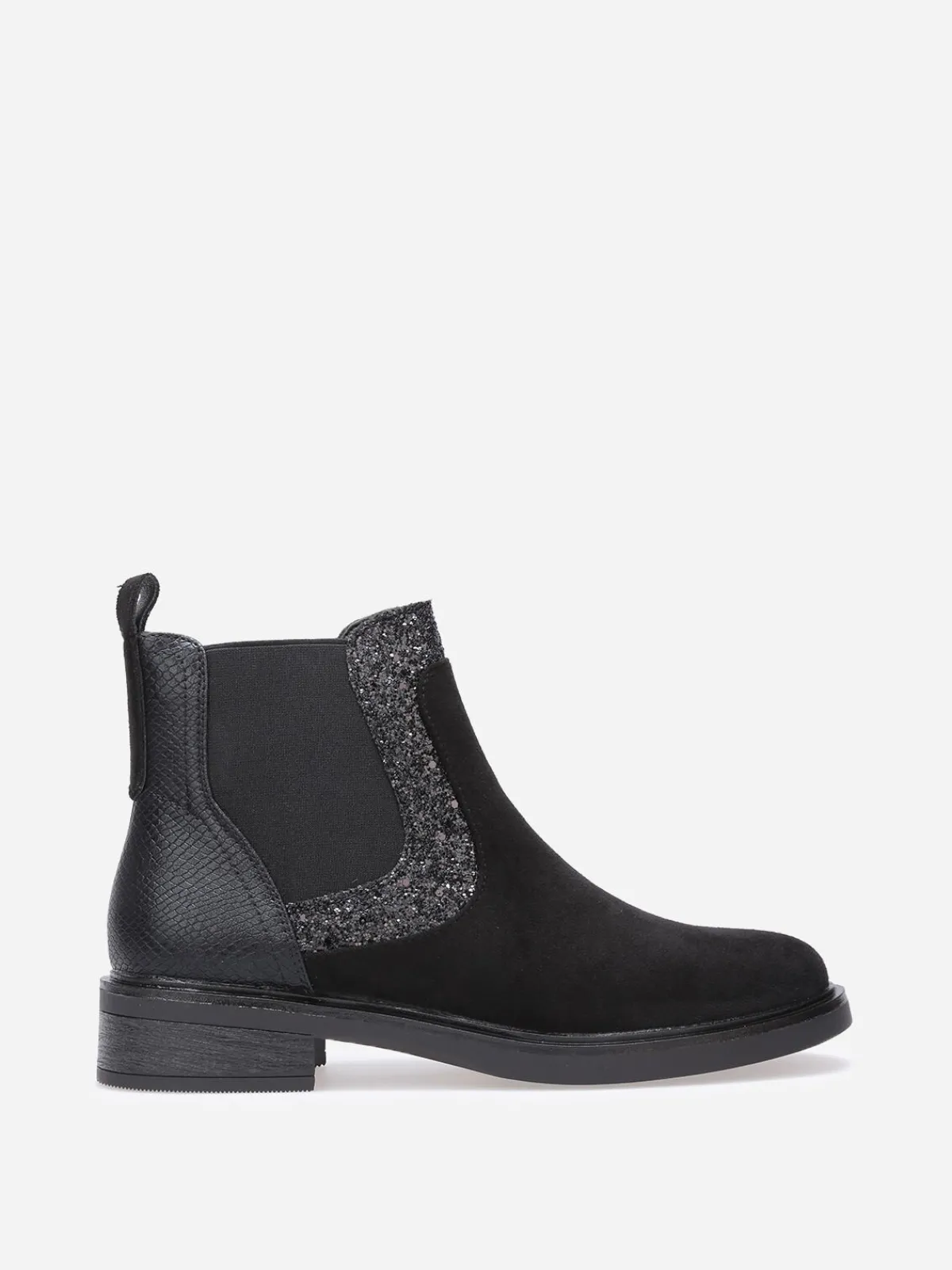 Sale La Modeuse Chelsea multi-matières à paillettes Noir