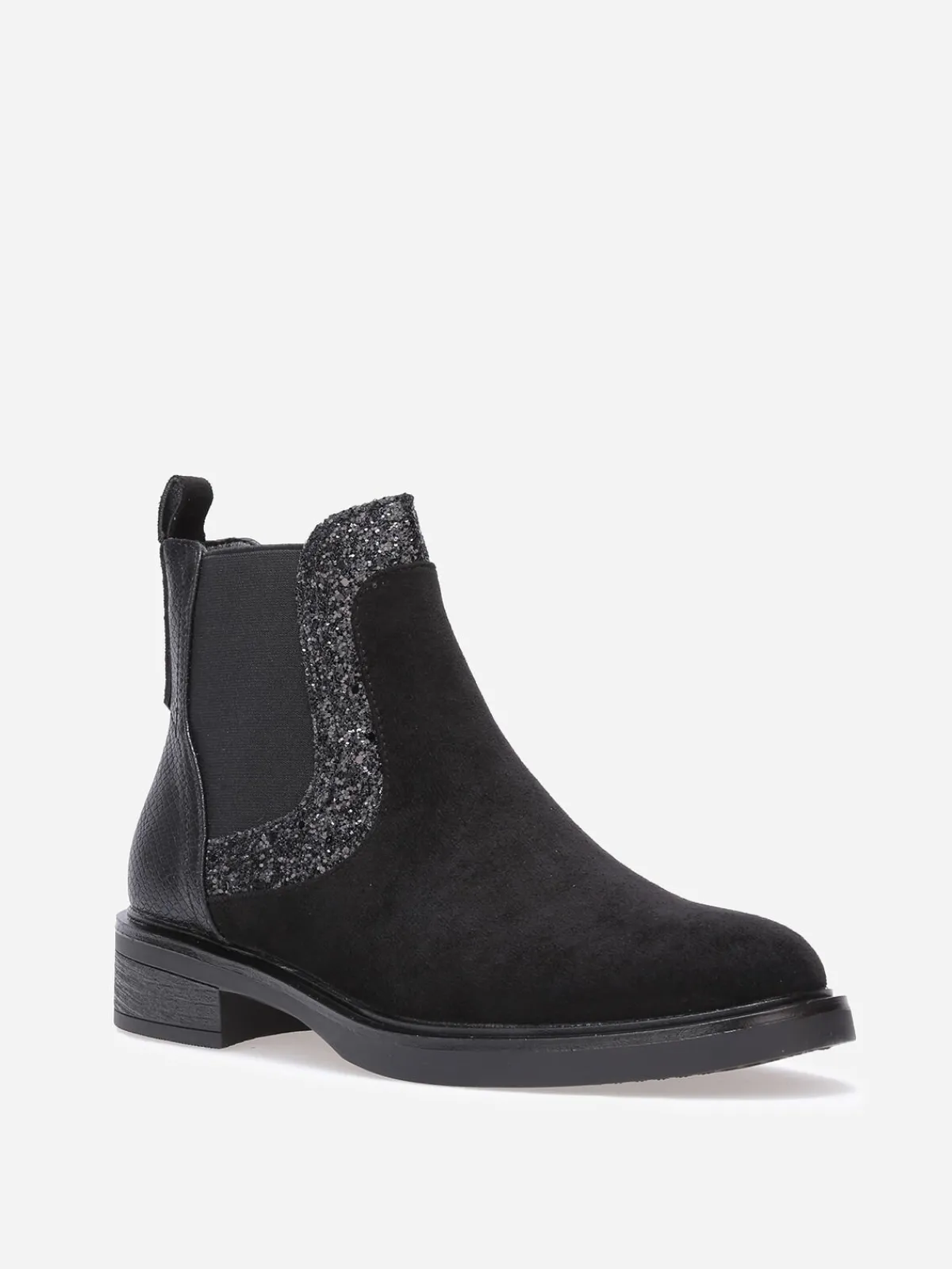 Sale La Modeuse Chelsea multi-matières à paillettes Noir