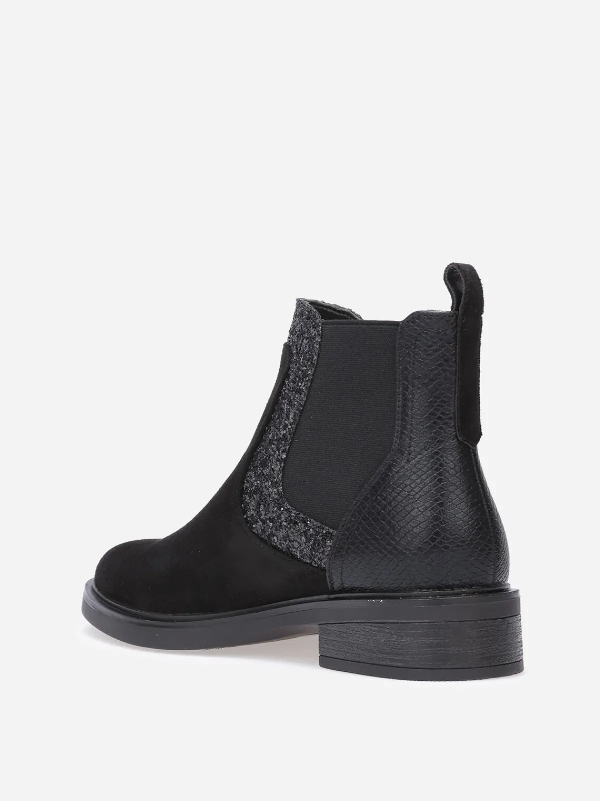 Sale La Modeuse Chelsea multi-matières à paillettes Noir